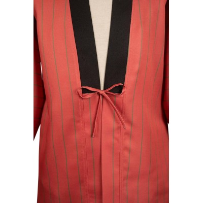 Look Back 2024 Kyoumoto Red Striped Coat Suit Cosplay Costume Halloween Carnival Outfit