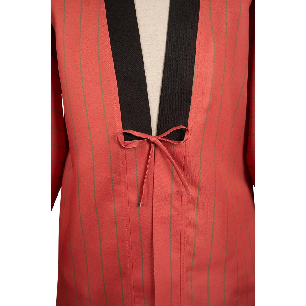 Look Back 2024 Kyoumoto Red Striped Coat Suit Cosplay Costume Halloween Carnival Outfit