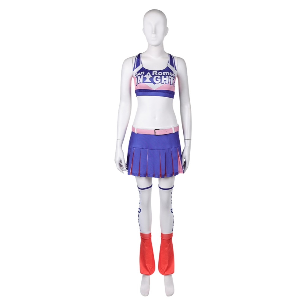 Lollipop Chainsaw: RePop Juliet Purple Cheerleader Dress Cosplay Costume Halloween Carnival Outfit