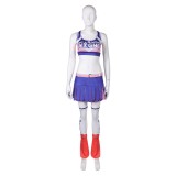 Lollipop Chainsaw: RePop Juliet Purple Cheerleader Dress Cosplay Costume Halloween Carnival Outfit
