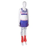 Lollipop Chainsaw: RePop Juliet Purple Cheerleader Dress Cosplay Costume Halloween Carnival Outfit