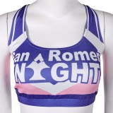 Lollipop Chainsaw: RePop Juliet Purple Cheerleader Dress Cosplay Costume Halloween Carnival Outfit
