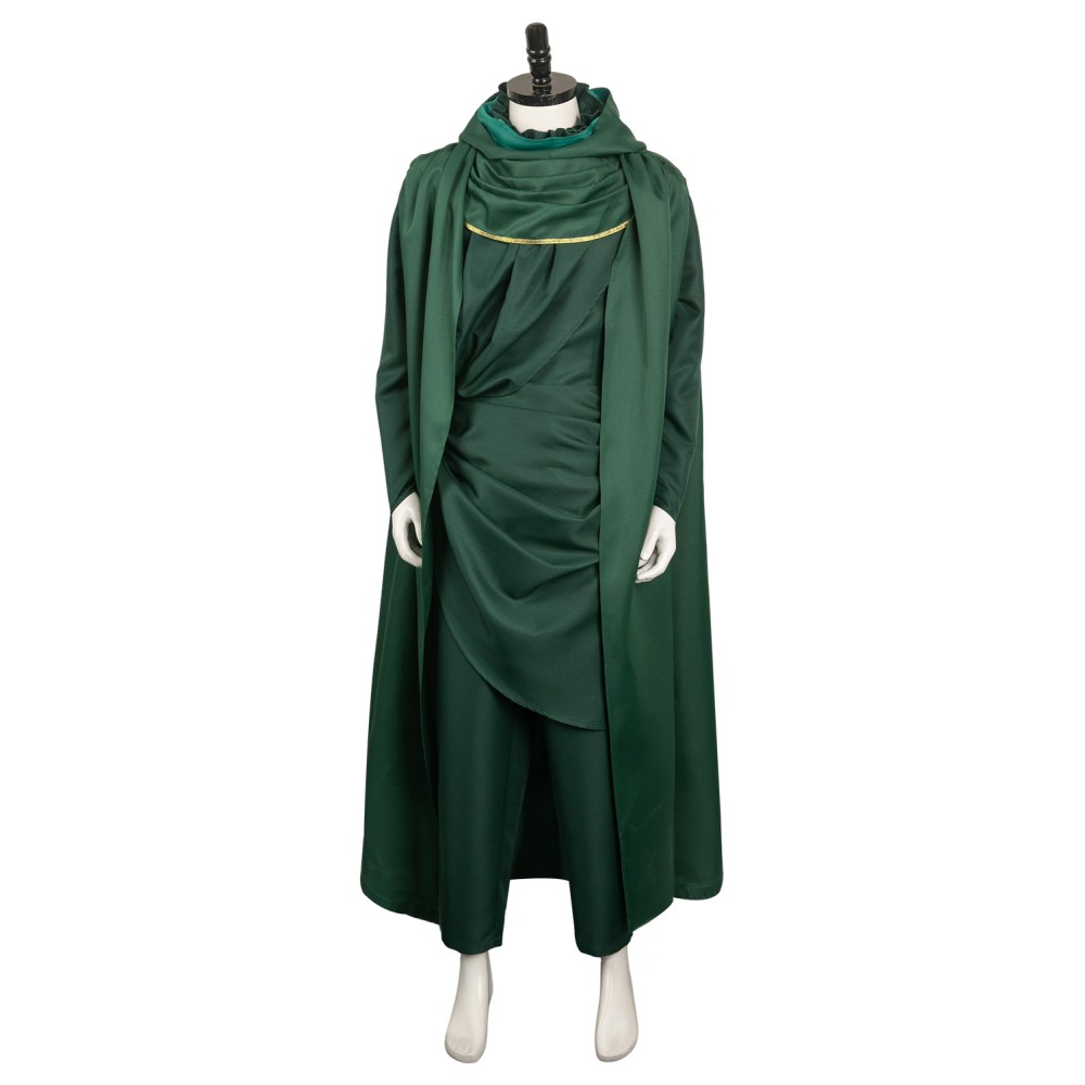 Loki Green Cloak Set Suit Cosplay Costume Halloween Carnival Outfit