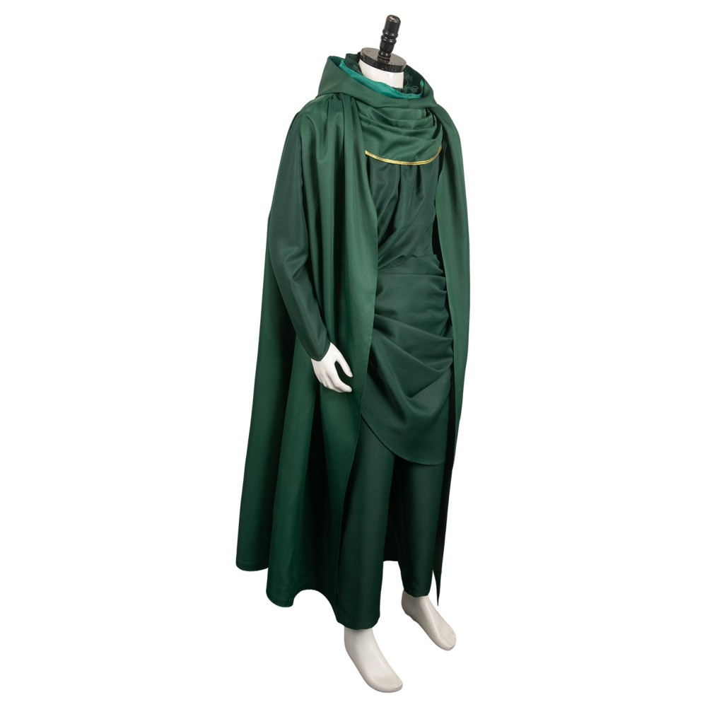 Loki Green Cloak Set Suit Cosplay Costume Halloween Carnival Outfit