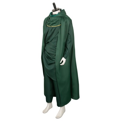 Loki Green Cloak Set Suit Cosplay Costume Halloween Carnival Outfit