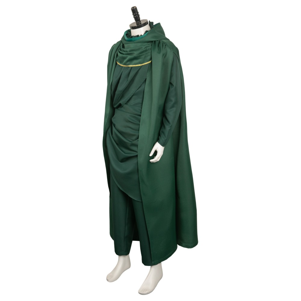 Loki Green Cloak Set Suit Cosplay Costume Halloween Carnival Outfit
