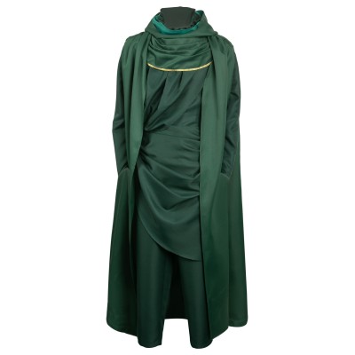 Loki Green Cloak Set Suit Cosplay Costume Halloween Carnival Outfit