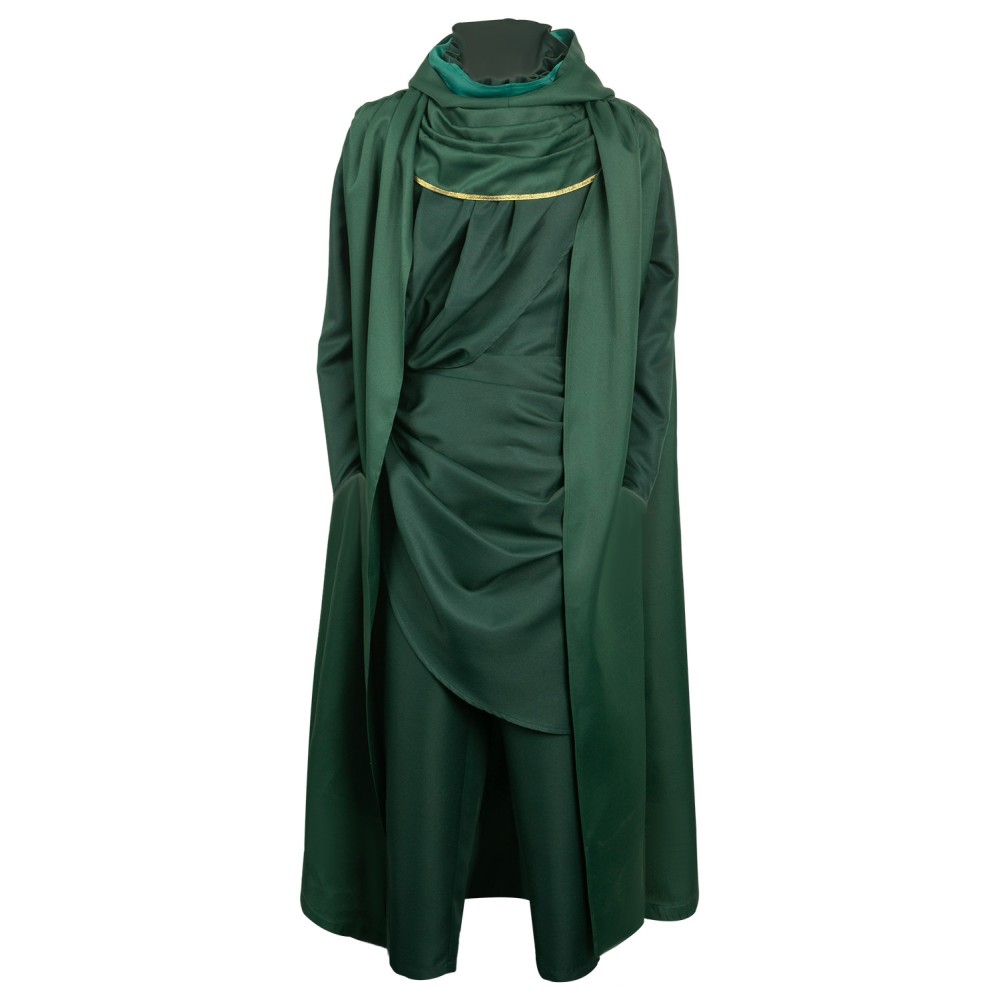 Loki Green Cloak Set Suit Cosplay Costume Halloween Carnival Outfit