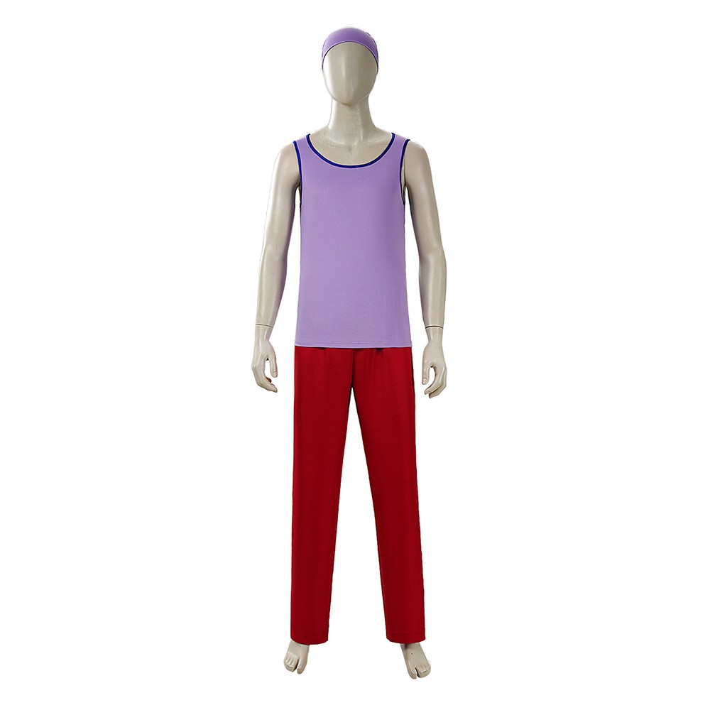 Live-Action Usopp Purple Cosplay Costume Halloween Carnival Outfit