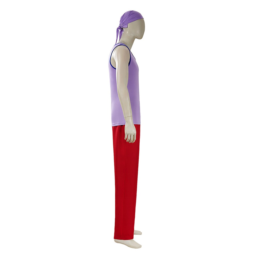 Live-Action Usopp Purple Cosplay Costume Halloween Carnival Outfit