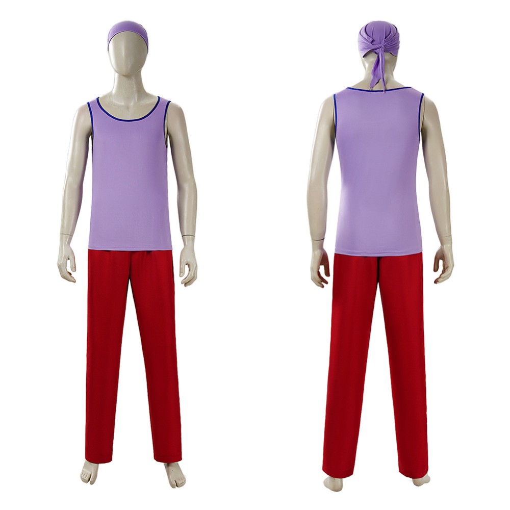 Live-Action Usopp Purple Cosplay Costume Halloween Carnival Outfit