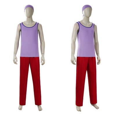 Live-Action Usopp Purple Cosplay Costume Halloween Carnival Outfit