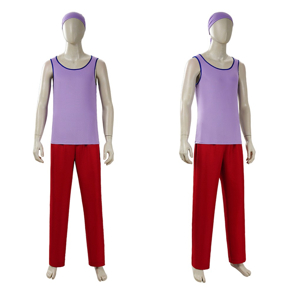 Live-Action Usopp Purple Cosplay Costume Halloween Carnival Outfit