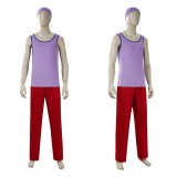 Live-Action Usopp Purple Cosplay Costume Halloween Carnival Outfit
