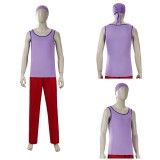 Live-Action Usopp Purple Cosplay Costume Halloween Carnival Outfit