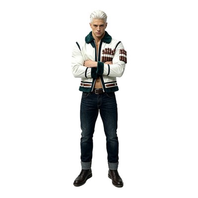 Costume de cosplay de fumeur en direct avec manteau blanc pour Halloween et carnaval