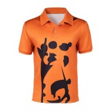 Costume de cosplay Sanji haut orange en live-action pour Halloween et carnaval