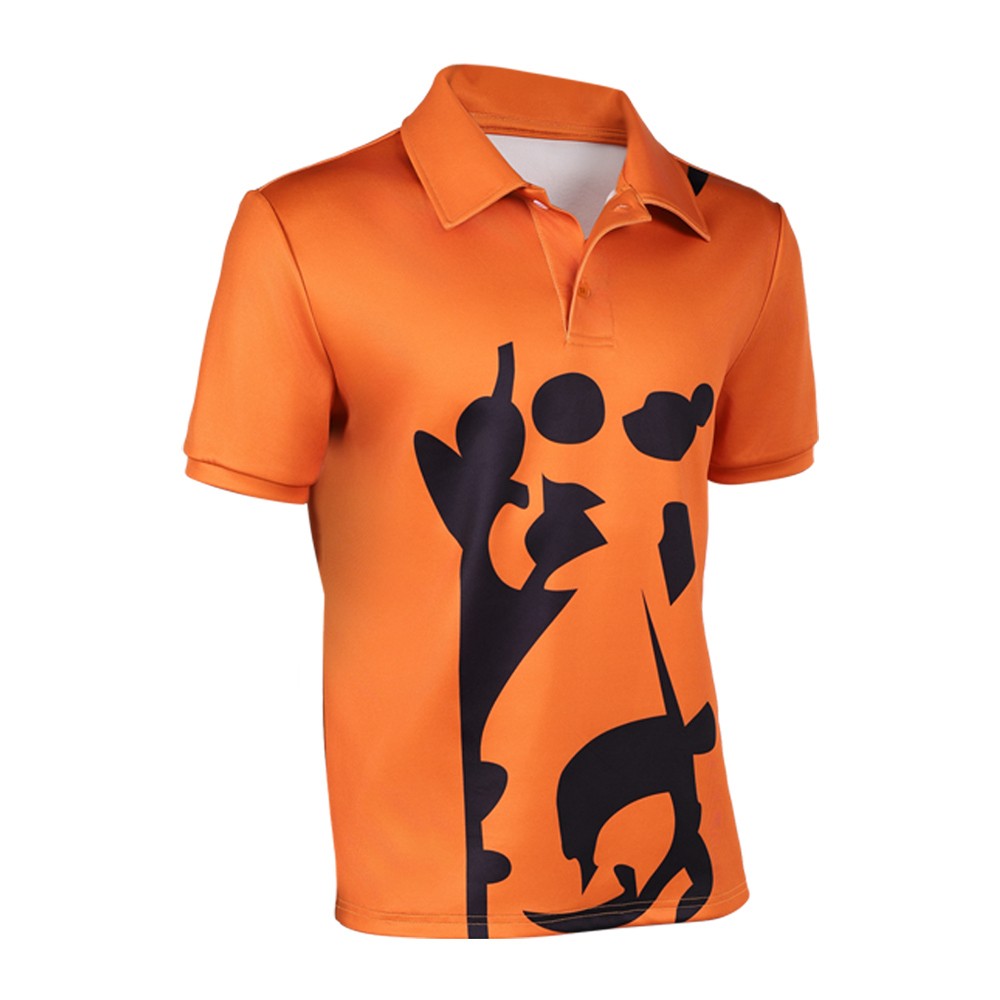 Costume de cosplay Sanji haut orange en live-action pour Halloween et carnaval