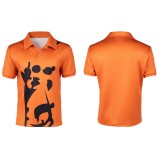 Costume de cosplay Sanji haut orange en live-action pour Halloween et carnaval