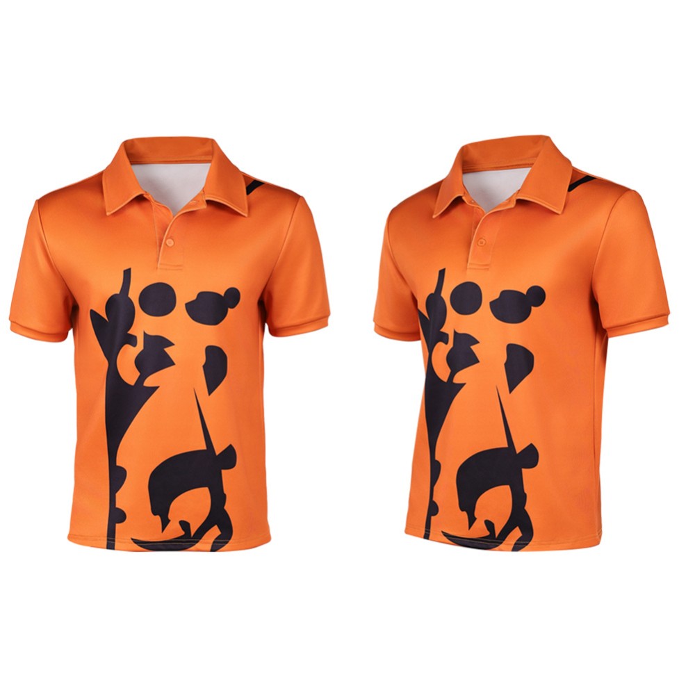 Costume de cosplay Sanji haut orange en live-action pour Halloween et carnaval