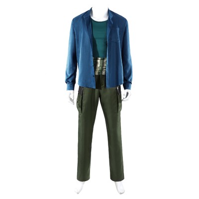 Live-Action Roronoa Zoro Blue Cosplay Costume Halloween Carnival Outfit