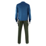 Live-Action Roronoa Zoro Blue Cosplay Costume Halloween Carnival Outfit