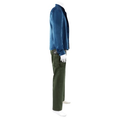 Live-Action Roronoa Zoro Blue Cosplay Costume Halloween Carnival Outfit