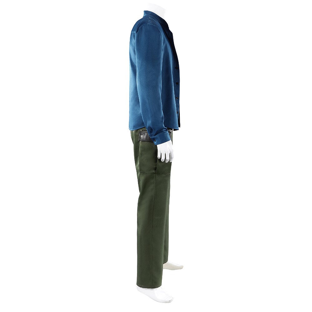 Live-Action Roronoa Zoro Blue Cosplay Costume Halloween Carnival Outfit