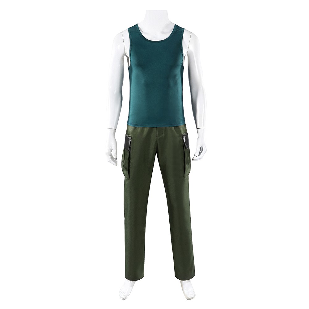 Live-Action Roronoa Zoro Blue Cosplay Costume Halloween Carnival Outfit