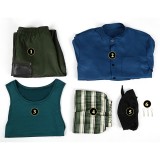 Live-Action Roronoa Zoro Blue Cosplay Costume Halloween Carnival Outfit