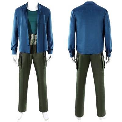 Live-Action Roronoa Zoro Blue Cosplay Costume Halloween Carnival Outfit