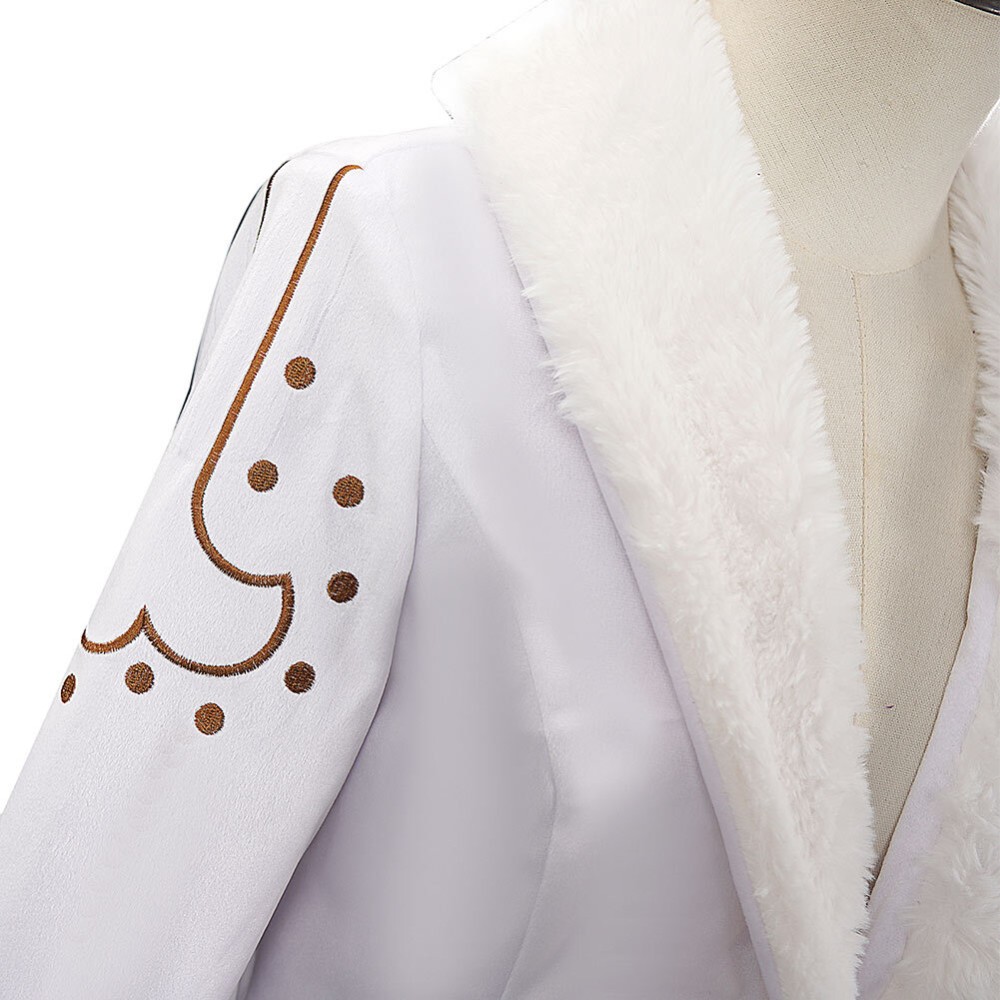 Manteau trench blanc femme Niko Robin en live-action costume de cosplay tenue de carnaval Halloween