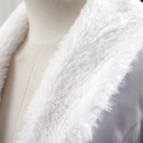 Manteau trench blanc femme Niko Robin en live-action costume de cosplay tenue de carnaval Halloween