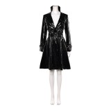 Live-Action Nico Robin Women Black Suit Cosplay Costume Halloween Carnival Outfit