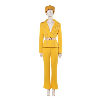 Live-Action Miss Valentine Women Yellow Cosplay Costume Halloween Carnival Outfit