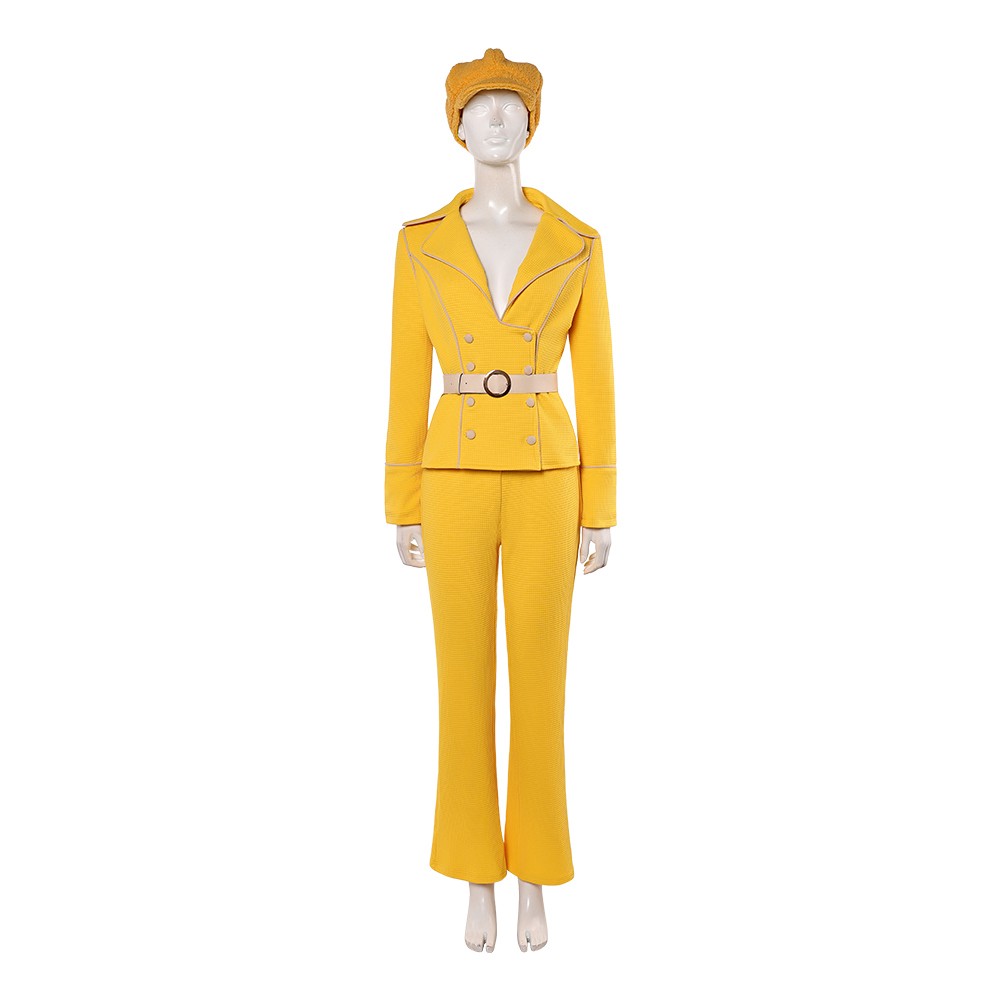Live-Action Miss Valentine Women Yellow Cosplay Costume Halloween Carnival Outfit