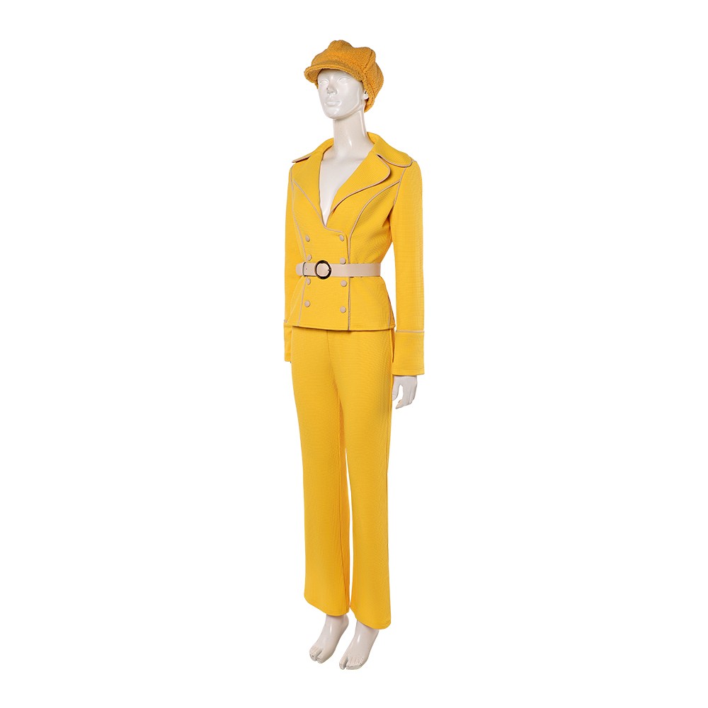 Live-Action Miss Valentine Women Yellow Cosplay Costume Halloween Carnival Outfit