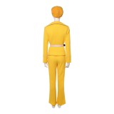 Live-Action Miss Valentine Women Yellow Cosplay Costume Halloween Carnival Outfit