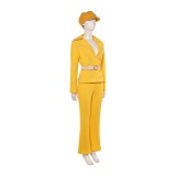 Live-Action Miss Valentine Women Yellow Cosplay Costume Halloween Carnival Outfit