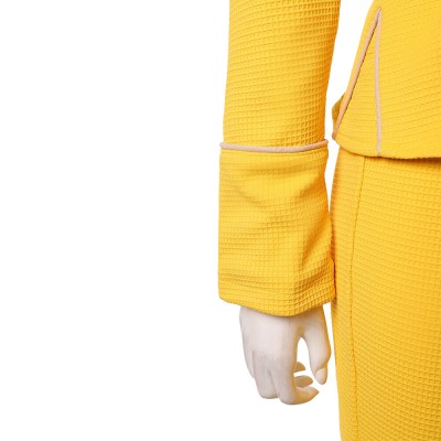 Live-Action Miss Valentine Women Yellow Cosplay Costume Halloween Carnival Outfit