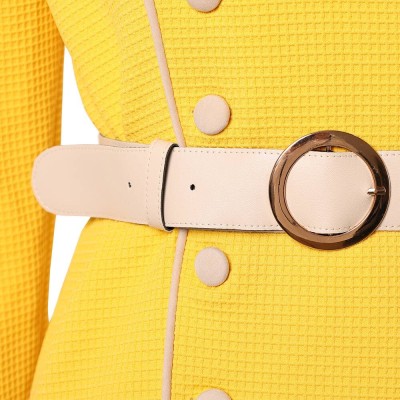 Live-Action Miss Valentine Women Yellow Cosplay Costume Halloween Carnival Outfit