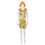 Live-Action Miss Valentine Women Yellow Dress Cosplay Costume Halloween Carnival Outfit