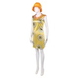 Live-Action Miss Valentine Women Yellow Dress Cosplay Costume Halloween Carnival Outfit