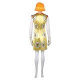 Live-Action Miss Valentine Women Yellow Dress Cosplay Costume Halloween Carnival Outfit