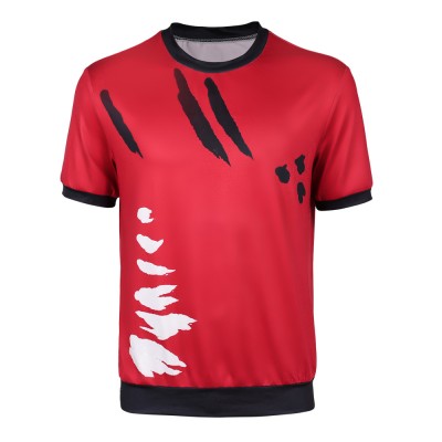Live-Action Luffy Red T-shirt Cosplay Costume Halloween Carnival Outfit