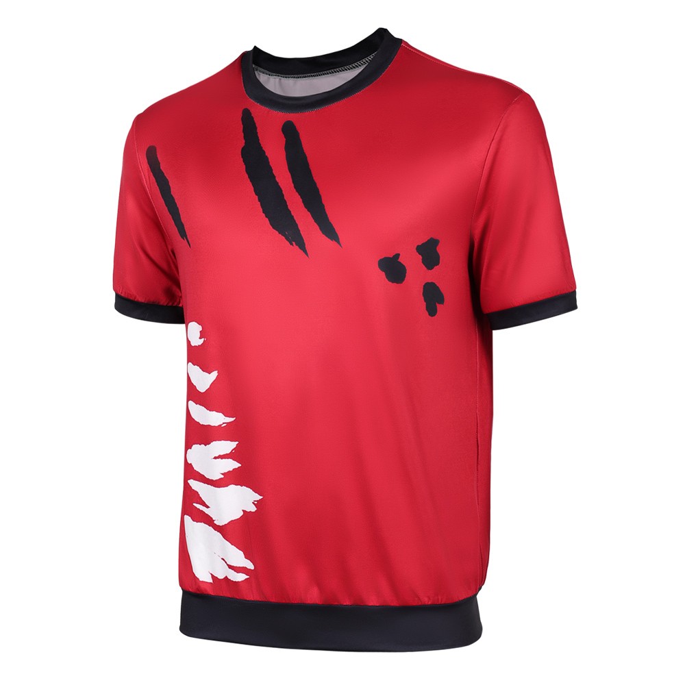 Live-Action Luffy Red T-shirt Cosplay Costume Halloween Carnival Outfit