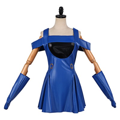 Lisa Women Blue Cosplay Costume Halloween Carnival Outfit