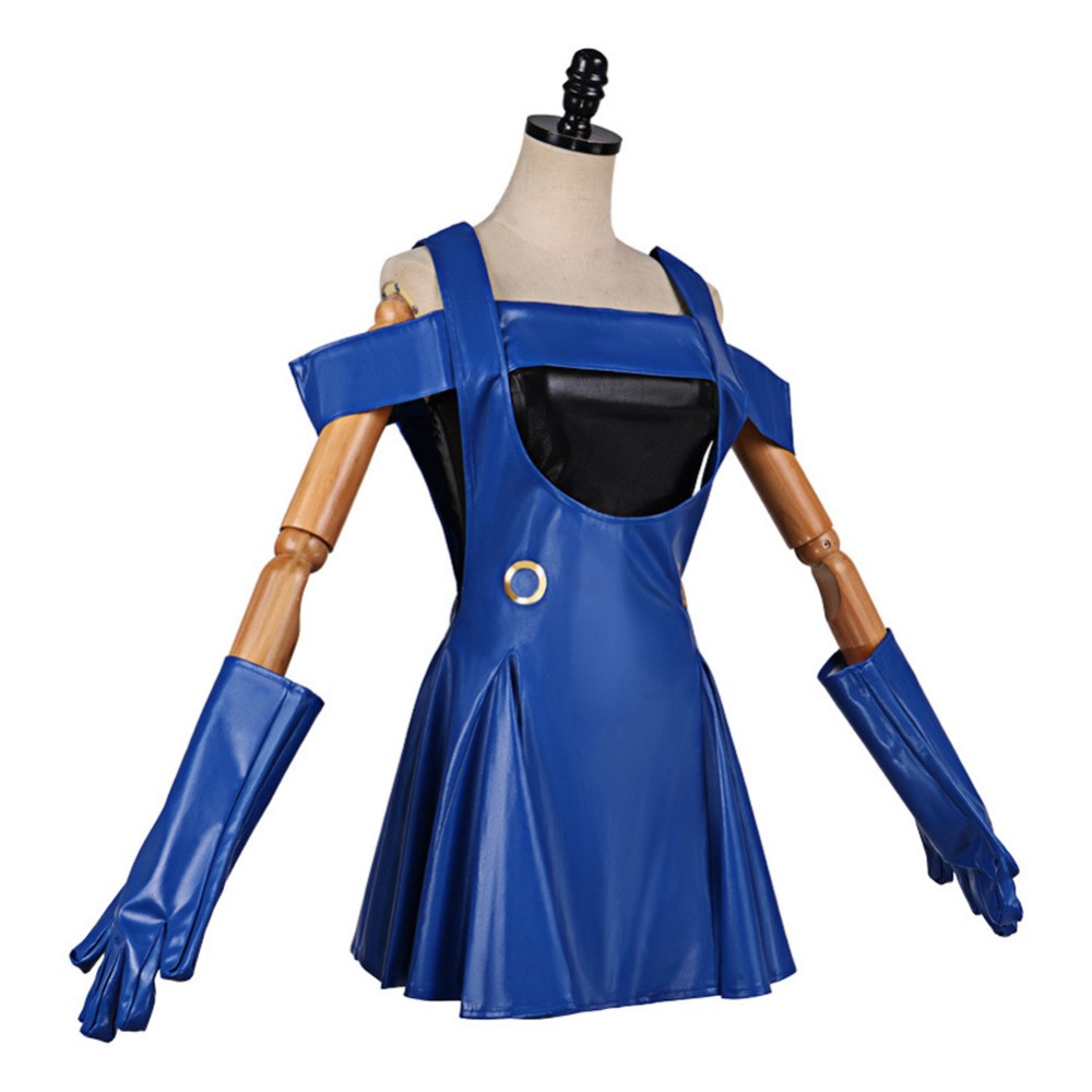 Lisa Women Blue Cosplay Costume Halloween Carnival Outfit