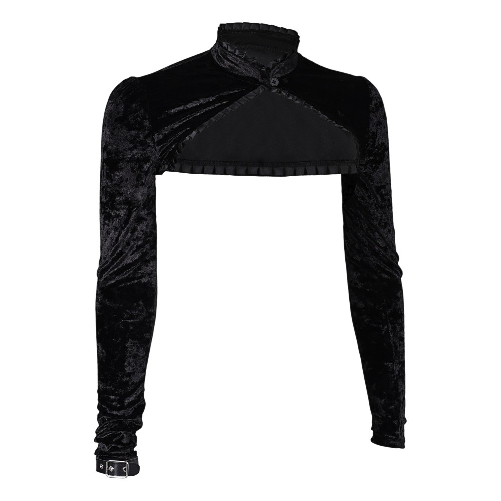 Lisa Frankenstein 2024 Misty Velvet Short Shawl Suit Cosplay Costume Halloween Carnival Outfit