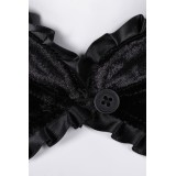 Lisa Frankenstein 2024 Misty Velvet Short Shawl Suit Cosplay Costume Halloween Carnival Outfit